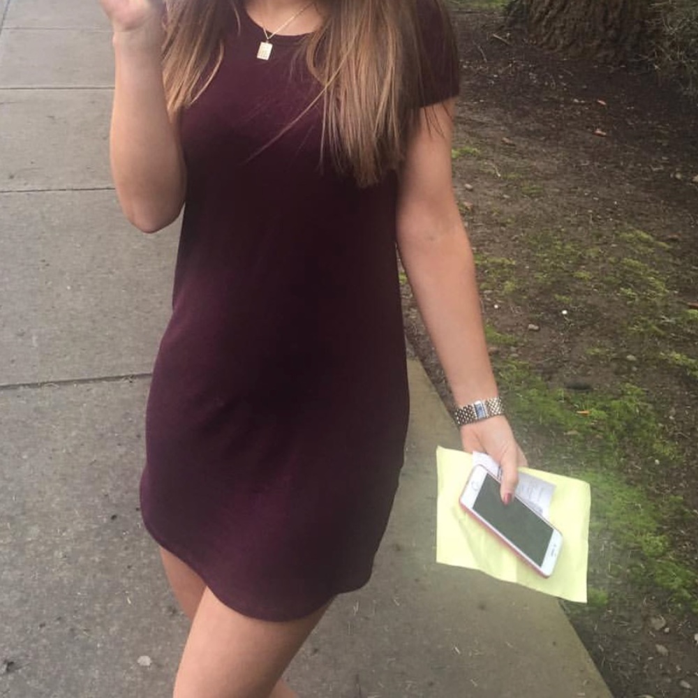 Maroon mini dress